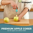 thumbnail image 4 of Apple Corer, Premium Apple Corer Tool with Ergonomic Handle, Stainless Steel Apple Corer Remover with Sharp Serrature, Durable Kitchen Corer for Apple, Pears and Bell Peppers(Blue), 4 of 7