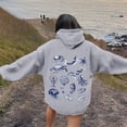 thumbnail image 2 of Miaoju Womens Hoodies Long Sleeve Shirts Cozy Trendy Graphic Print Pullover Oversized Tops Clothes Winter Clothing with Pockets, 2 of 4