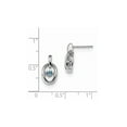 thumbnail image 2 of 2/5 Carat (Ctw) Natural Blue Topaz Earrings in Sterling Silver, 2 of 2