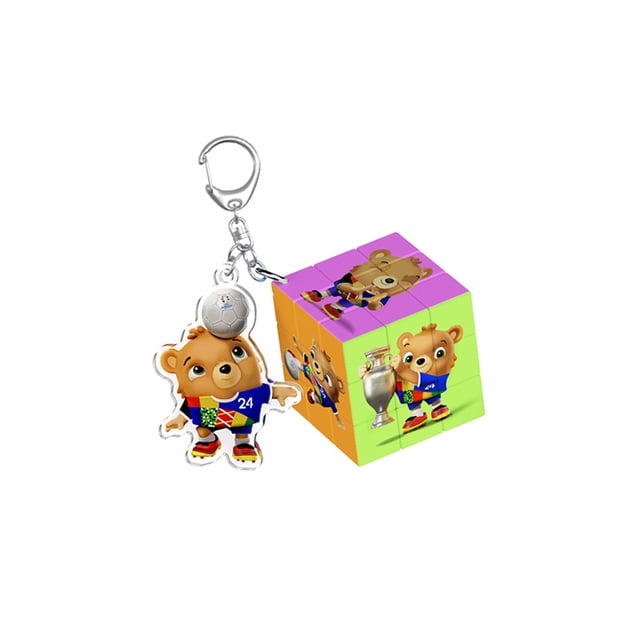 2024GermanEuropeanCupMascotKeychainThree-orderRubik'sCubeSmallRubik'sCubePendantBagOrnamentGift