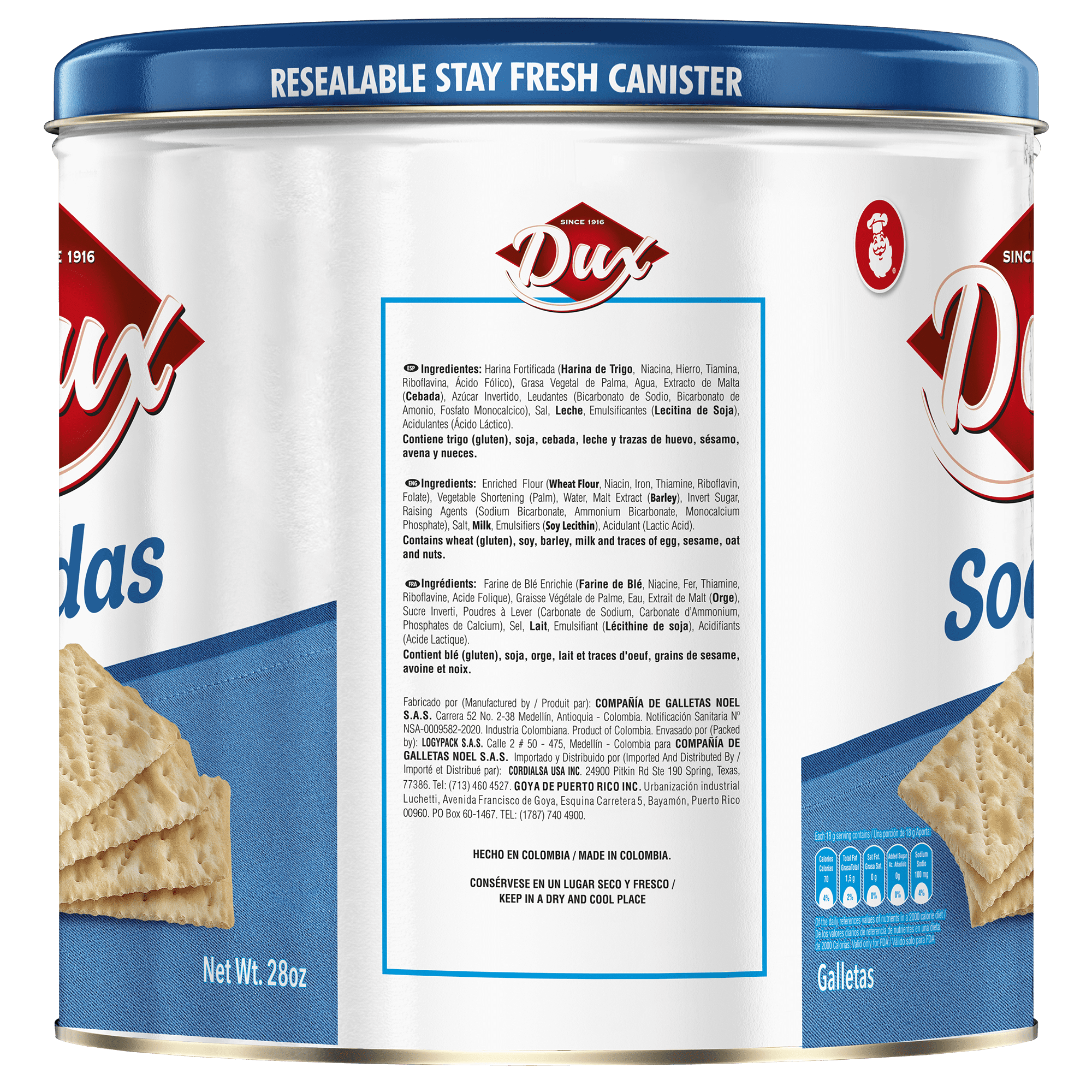 Goya Dux Dux Soda Crackers 28 Oz
