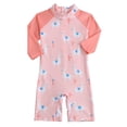 thumbnail image 1 of Baby Girl One Swimsuit Sunsuit with Full-Length Zipper UPF 50+ Sun Protection Infant Swimwear, 1 of 7