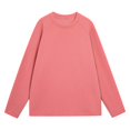 thumbnail image 5 of DHFJKG Sweatshirt For Women Thermal Round Neck Plus Size Loose Fit Raglan Sleeve T-Shirt Casual Solid Color Winter Warm Basic Tee Pullover Cozy Tops, 5 of 5