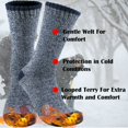 thumbnail image 2 of 3 Pairs Mens Winter Cushioned Cotton Thermal Warm Heavy Duty Boots Socks 9-13, 2 of 5