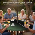 thumbnail image 2 of Round Outdoor Tablecloth with Umbrella Hole and Zipper, Green Black Ombre Fitted Table Cover with Elastic Edge for 36-44 Inch, Modern Gradient Abstract Art Waterproof Patio Tablecoths for Picnic, 2 of 9