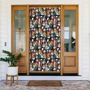 The Nightmare Before Christmas Door Cover Decorated Banner Tapestry Home Decoration Holiday Party Supplies Door Banner Porch Sign Banner 72.8 x 35.4 Inch