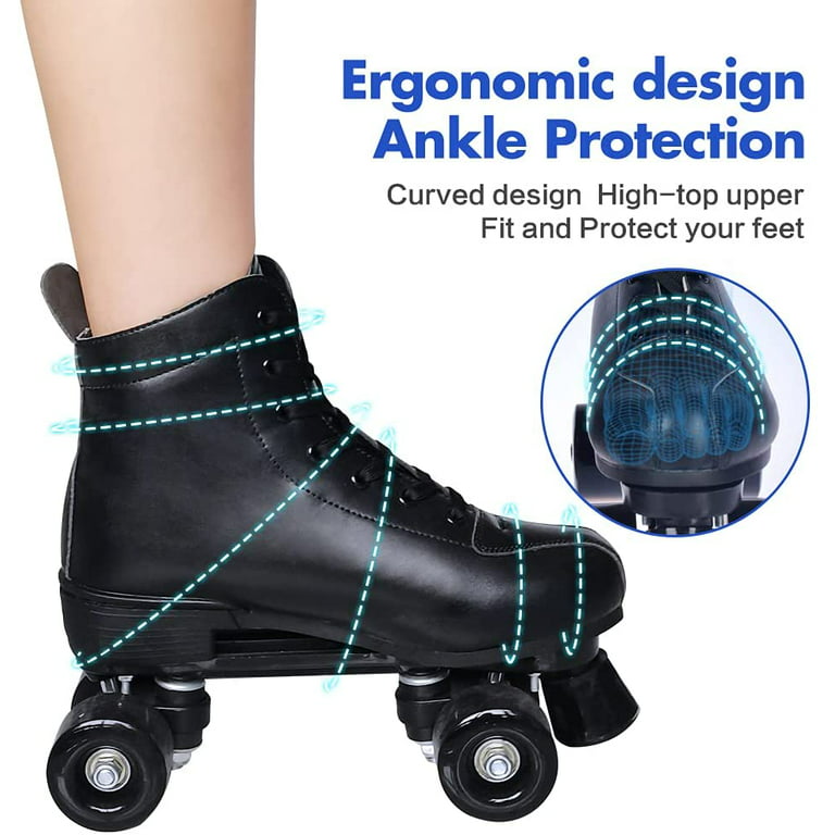 Single Row Roller Skates IlluminatingSturdy Roller Skate Accessories  Multi-use Reliable Shiny Skating Shoes Light Up Wheels
