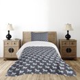 thumbnail image 4 of Ambesonne Abstract Quilted Bedspread Set 2 Pcs, Galloping Unicorns, Twin Size, Mint Dark Taupe Pink, 4 of 5