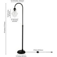 thumbnail image 5 of Evelyn&Zoe Sara 70" Tall Floor Lamp with Glass Shade, Blackened Bronze/Seeded, 5 of 9