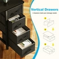 thumbnail image 3 of Casacomoda Computer Desk with Drawers & Storage Shelves, 40 Inch Corner Desk for Home Office Bedroom, Small Teen PC Desks with Fabric Drawer, Black, 3 of 9