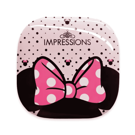 Impressions Vanity Minnie Mouse LED Compact Mirror with 3x Magnification, Portable Travel Design