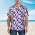 thumbnail image 2 of Fuzoiu graffiti style Skull flower Print Hawaiian Shirt for Men, Summer Beach Casual Short Sleeve Button Down Shirts, Men’s Beach Summer Shirts with Pocket,Large, 2 of 7