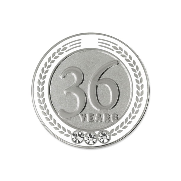 PinMart 5 Year Service Award Lapel Pin - Antique Bronze, 7/8" X 1-1/8"
