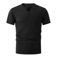 thumbnail image 4 of Leey-World Men's Big and Tall Shirts – Stretch T-Shirt for Casual Wear Mens Tshirts(Black,3XL), 4 of 5