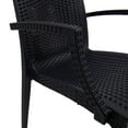 thumbnail image 6 of LeisureMod Dining Arm Chair in Polypropylene with Weave Design Lightweight and Stackable Indoor and Outdoor Use for Modern Home, Patio, Backyard, Living Room Mace Collection Set of 2, 6 of 9