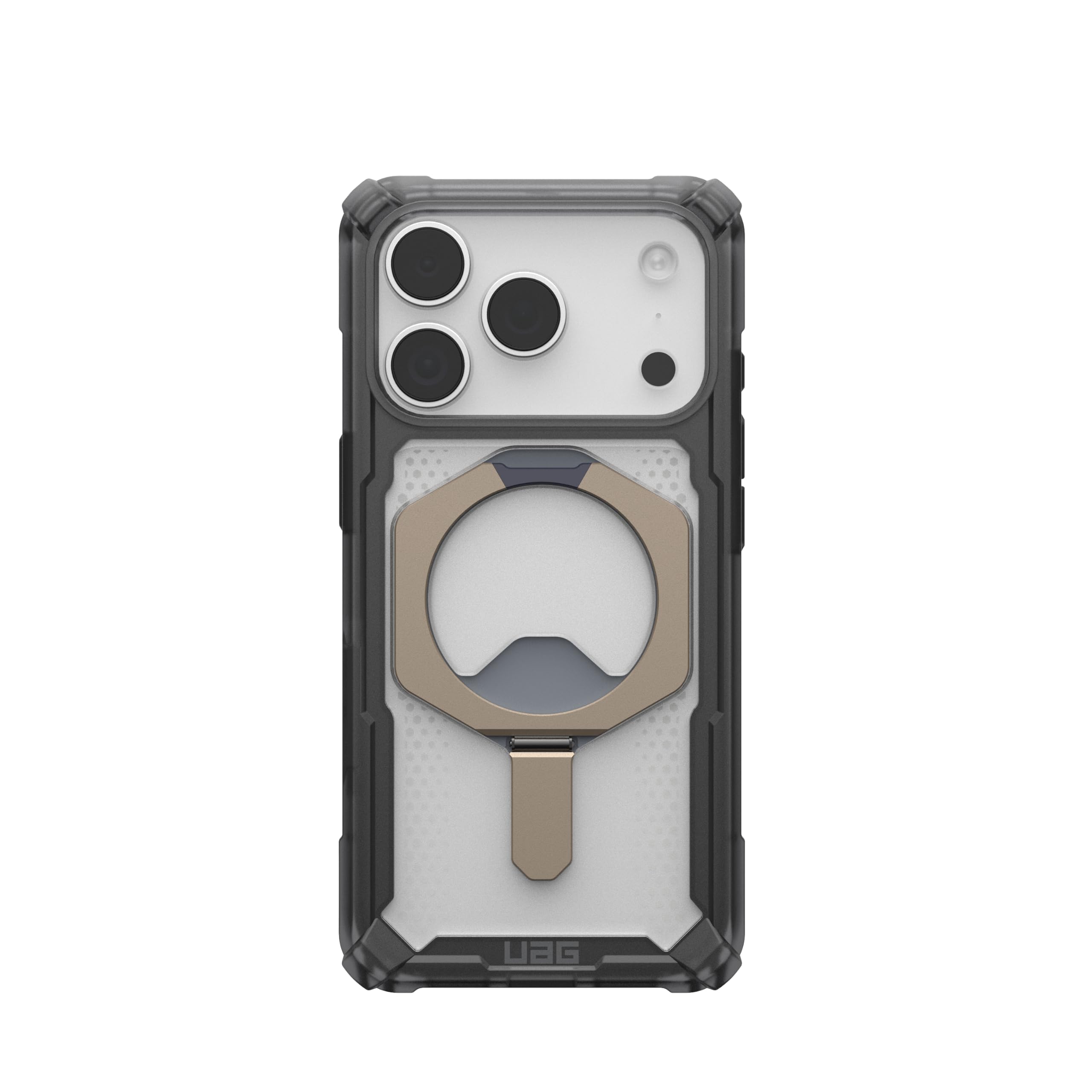 UAG iPhone 17 Pro Case with Kickstand Plasma XTE - Compatible with MagSafe Transparent Military Grade Protective Cover, Ash/Titanium