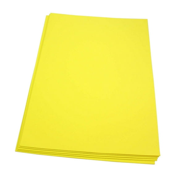 Craft Foam Sheets--12 x 18 Inches - Yellow - 5 Sheets-2 MM Thick