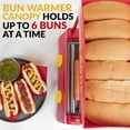 Nostalgia NHDR8RY Hot Dog Roller and Bun Warmer, 8 Hot Dog and 6 Bun