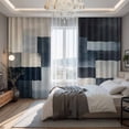thumbnail image 2 of Vintage Oil Painting Blackout Curtains for Bedroom/Living Room, Pinch Pleated Black Out Curtains, Farmhhouse Blue Black Beige Ombre Room Darkening Window Drapes with Hooks 2 Panels, 39"x70", 2 of 8