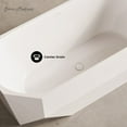 thumbnail image 2 of Brusque 67" Diamond Shaped Soaking Freestanding Bathtub in Glossy White, Drain Included, 2 of 7