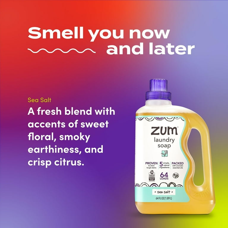 ZUM, Laundry Soap, 64 fl oz, Wash Up to 64 Loads, Liquid Plant