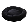 thumbnail image 2 of Cama redonda para gatos, tipo donut, cómoda perrera de interior para invierno, nido para gatitos negro S, 2 of 9