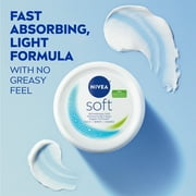 NIVEA Soft Refreshingly Soft Moisturizing Cream for Face, Body and Hands, Jojoba Oil, 16 oz