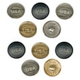 thumbnail image 1 of United States of America USA Set of 10 Metal 0.6" (15mm) Sewing Shank Round Buttons - Gold Color, 1 of 5
