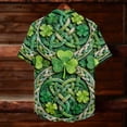 thumbnail image 6 of SGFCWSX Men's St. Patrick's Day Short Sleeve Shirt Print Button Down Party Shirt Green Size L, 6 of 8