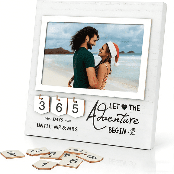 Engagement Gifts for Couples Picture Frame, Wedding Frames for Newly Engaged Couple, Bridal Shower Photo Frame for Couples Newly Engaged