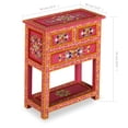 thumbnail image 6 of vidaXL Sideboard with Drawers Buffet Cabinet Solid Wood Mango Pink/Turquoise, 6 of 17