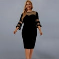 thumbnail image 4 of Jupe Longue Patchwork Grande Taille pour Femmes Manches Longues Décontractée Robe de Plage pour Femmes 2022, 4 of 6