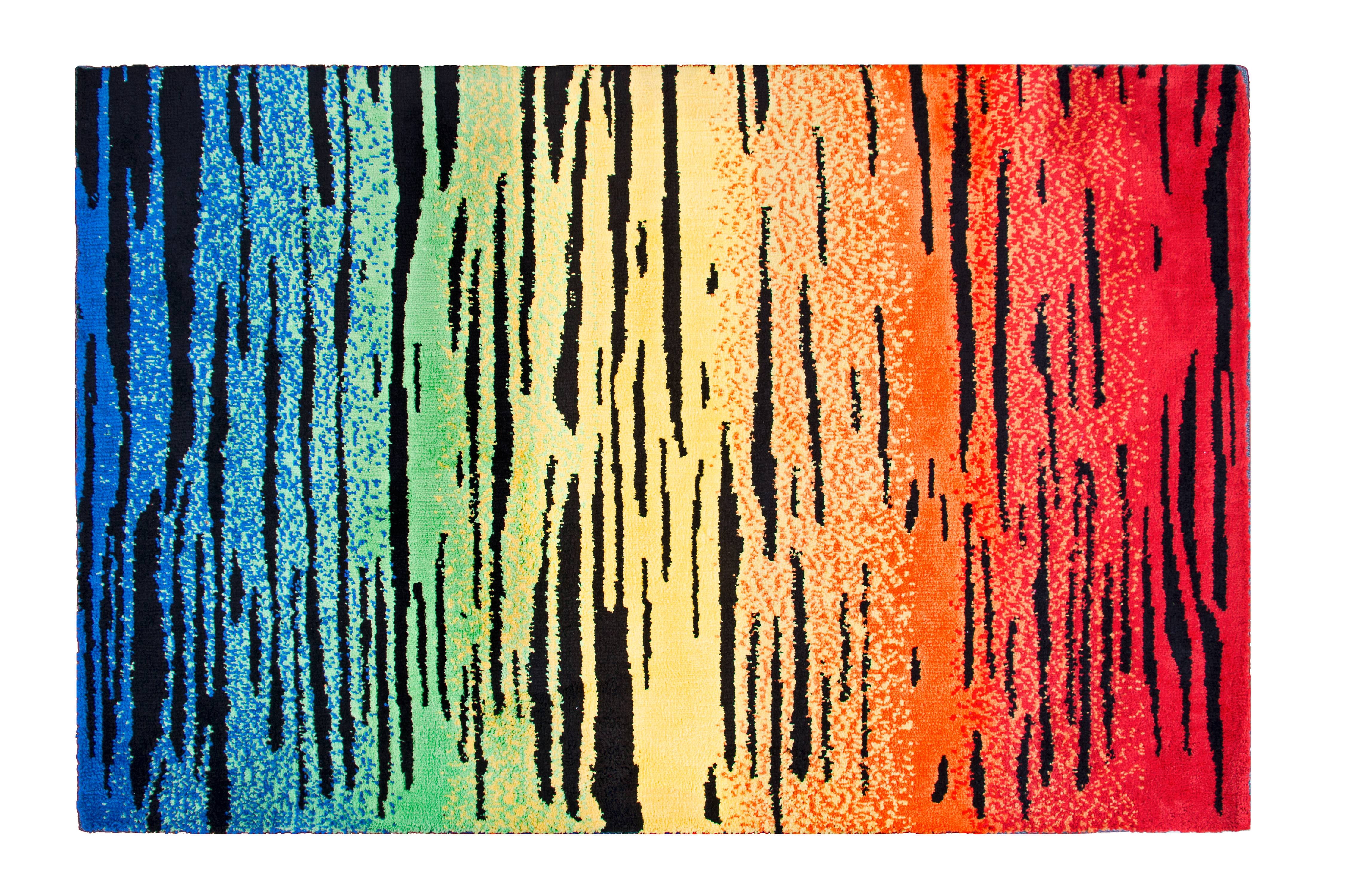 Crayola Color Drip Black Area Rug