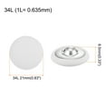 thumbnail image 2 of Uxcell 10pcs 34L Fabric Cloth Covered Button 21mm Metal Shank Round Sewing Buttons for Suits Dress Blouses, White, 2 of 5