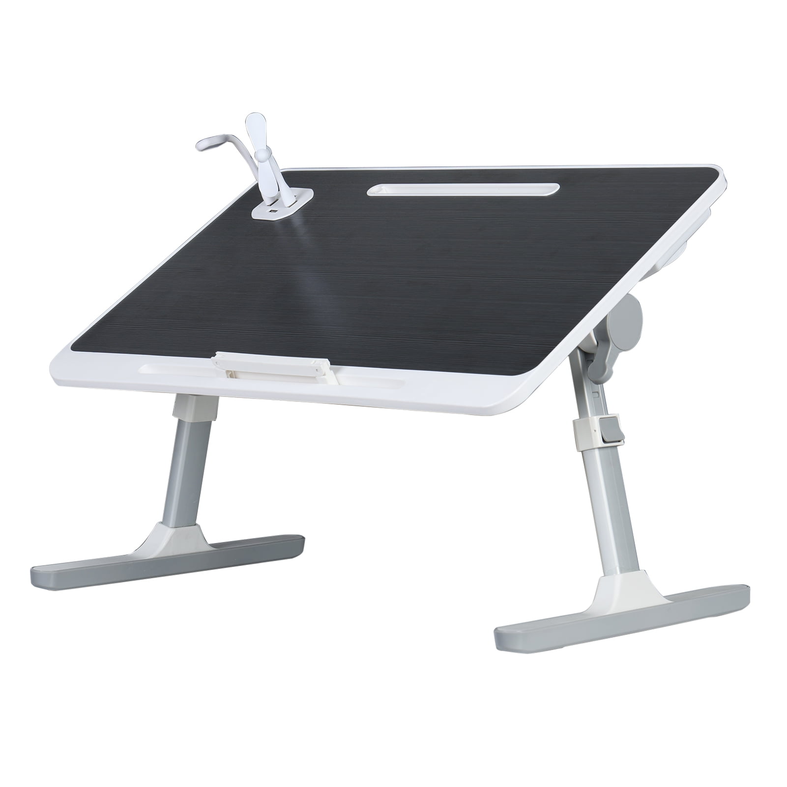 Birinta Foldable Desk, Portable Desk Table Workspace Organizer Bed Tray for Working Reading Writing, Eating, Watching, Height Angle Adjustable