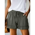 thumbnail image 3 of Womens Drawstring Shorts Summer Elastic Waist Casual Lightweight with Pockets, 3 of 12