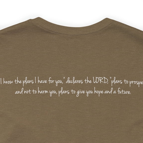 Jeremiah 29 11 Front and Back Printed Unisex Short Sleeve Tee