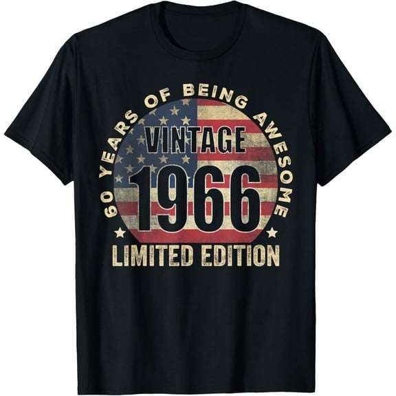 Vintage 1966 for Men Women 60 Year Old Gifts 60th Birthday unisex T-Shirt