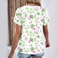 thumbnail image 4 of Fiudx Camisas para Mujer Top Informal de Primavera y Verano de Manga Corta con Cuello En V para Mujer, 4 of 6