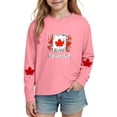 thumbnail image 2 of ITSAME Long Sleeve T-Shirts for Girls, Fashion Print Crewneck Cotton Kids Casual Comfortable Pullover Tee Pink Size 3T, 2 of 8