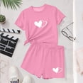 thumbnail image 5 of Cethrio Girls Activewear Outfit Sets Size 14-16, Summer Short Sleeve 2 Piece Casual Kids' Athletic Clothing Sets Pink, 5 of 5