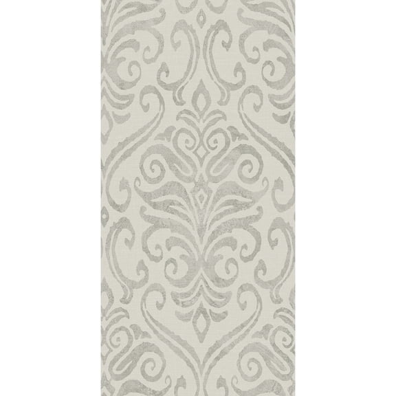 Chesapeake Adavu Grey Damask Wallpaper