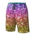 thumbnail image 5 of Naloa Glitter Rainbow Men's Beach Shorts, Surfing shorts, Swim trunks, Quick Dry Swim Trunks for Surfing Beach Fun - Medium, 5 of 9