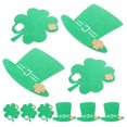 thumbnail image 6 of OUNONA 10pcs Shamrock Felt Cup Mat Hat Shaped Mug Coasters and Kitchen Table Mats St Patricks Day Favors Tabletop Coasters, 6 of 8
