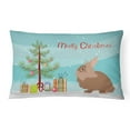 thumbnail image 1 of Carolines Treasures BB9327PW1216 Lionhead Rabbit Christmas Canvas Fabric Decorative Pillow, 1 of 3