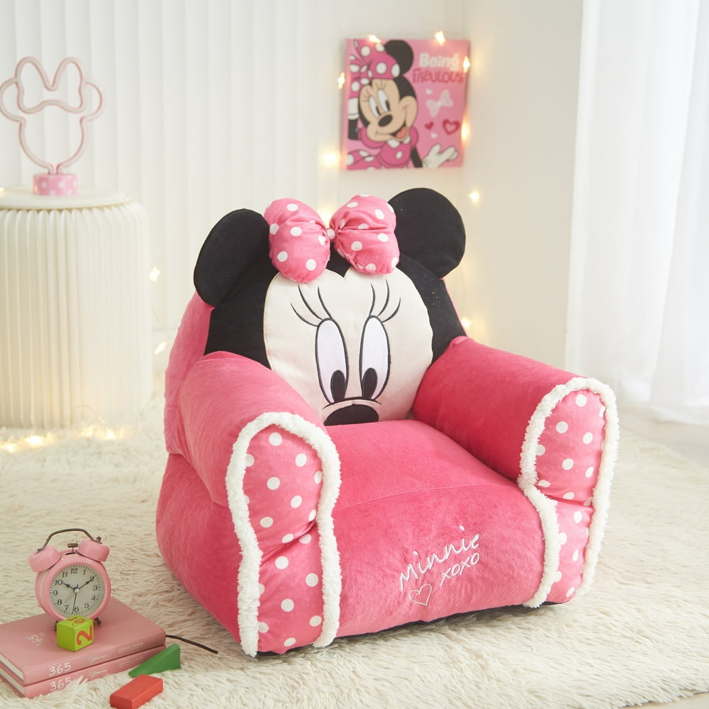 Disney Minnie Mouse Kids Figural Bean Bag Chair with