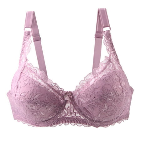 New Sexy Women Lace Bras Unlined Full Cup Ultra Thin Thick Breathable Female Plus Size Lingerie Push Up Underwear