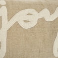 thumbnail image 6 of Tan Joy Felt Applique Burlap Lumbar Pillow, 6 of 7