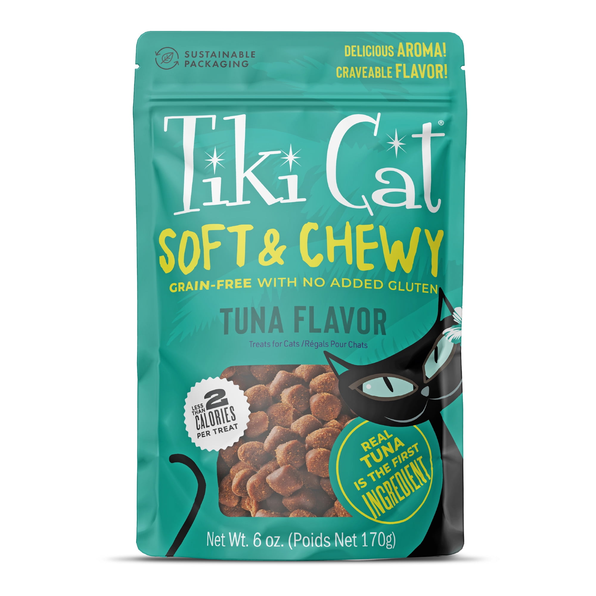 (2 pack) Tiki Cat Soft & Chewy Tuna Flavor Treats, 6 oz. Bag