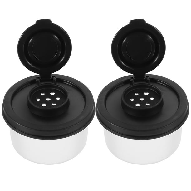 Coctelera de especias portátil, botellas de pimienta transparentes, botellas para condimentos, salero, soporte para pimienta, 2 uds.
